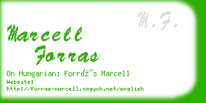 marcell forras business card